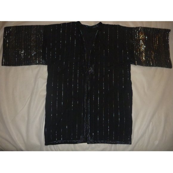 Vintage 70s Jinbei Kimono Japanese Traditional Wear Summer Kimono Robe - Picture 2 of 4